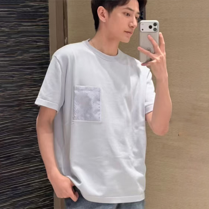 lv louis vuitton knit t-shirt with pocket
